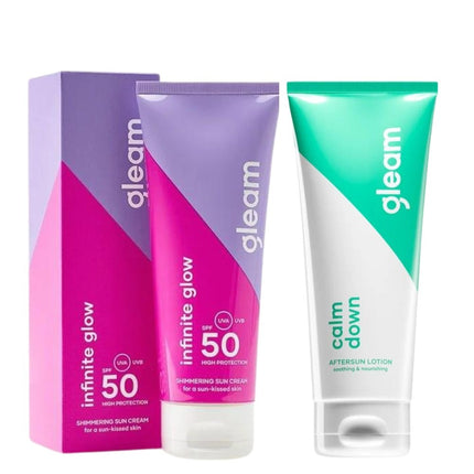 Gleam Glitter Zonnebrand SPF50 & Aftersun Set - 2x100ml