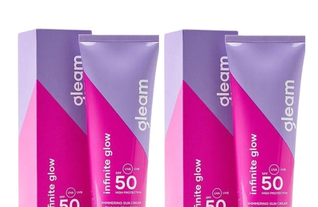 Gleam Infinite Glow Shimmering Sun Cream SPF50 - 100ml