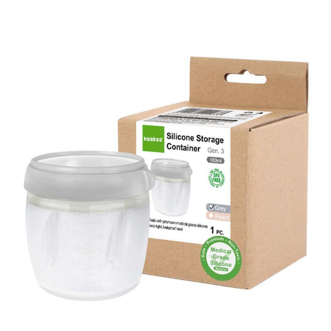 Haakaa Moedermelk en babyvoeding bewaarbakjes  - 160ml