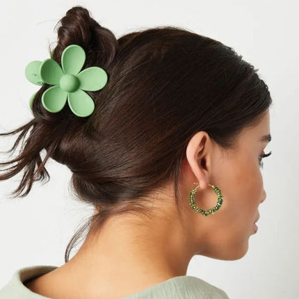 Haarspullen Haarklem Flower Groen