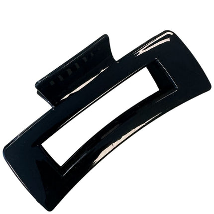 Haarspullen Haarklem Rechthoekig Zwart Glanzend