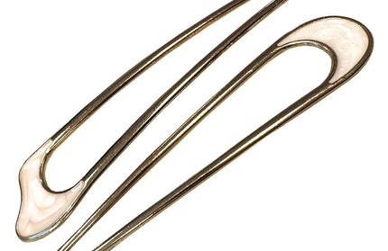 Haarspullen Hairpin Goud Parelmoer - 2st