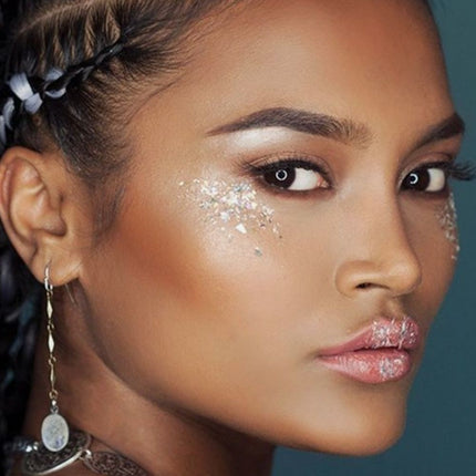 Haarspullen Holografische Chunky Glitter Gel - Oranje