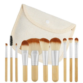 Haarspullen Make-up Brush Set Bamboo - 10pcs