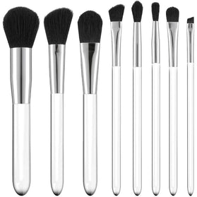 Haarspullen Make-Up Brush Set Wit - 8st