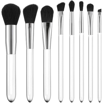 Haarspullen Make-Up Brush Set Wit - 8st