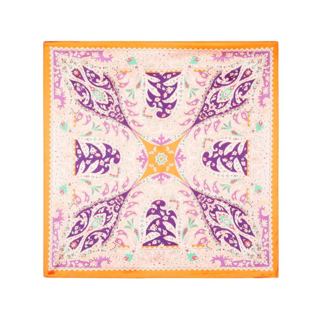 Haarspullen Oranje Sjaaltje Bloemenprint