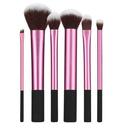 Haarspullen Roze Makeup Brush Set - 6pcs