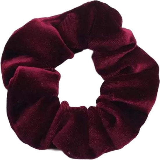 Haarspullen Scrunchie Velvet Bordeauxrood