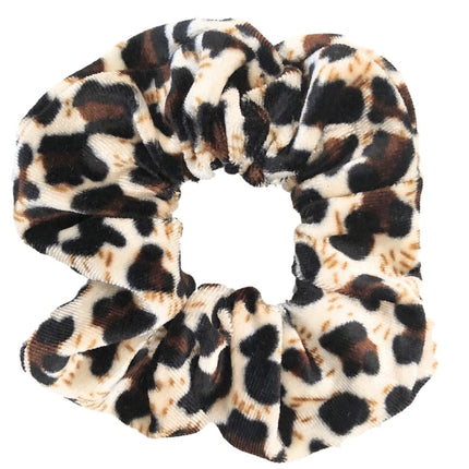 Haarspullen Scrunchie Velvet Leopard