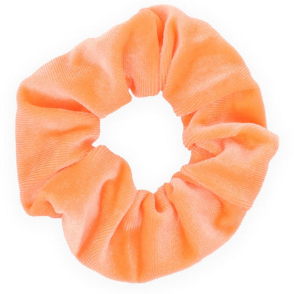 Haarspullen Scrunchie Velvet Neon Oranje