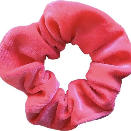 Haarspullen Scrunchie Velvet Neon Roze