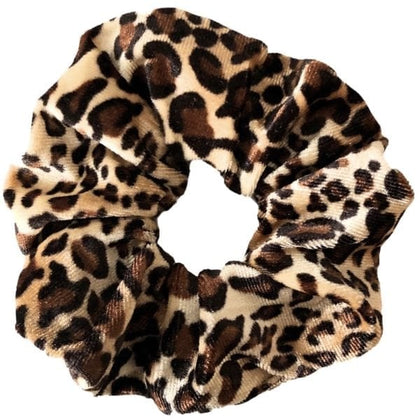 Haarspullen Scrunchie Velvet Panterprint