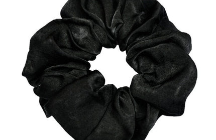 Haarspullen Scrunchie Zijde Zwart