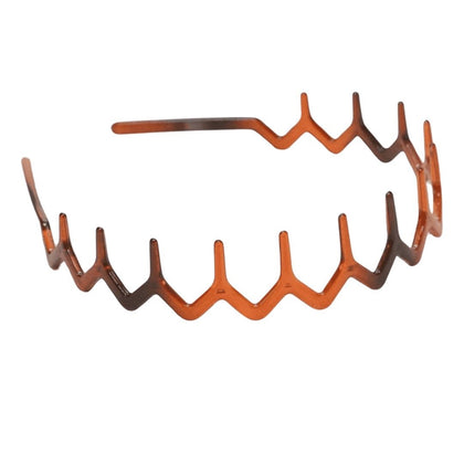 Haarspullen Trendy Zigzag Haarband Bruin