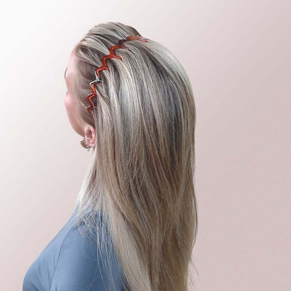 Haarspullen Trendy Zigzag Haarband Bruin