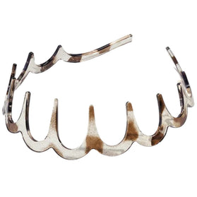 Haarspullen Trendy Zigzag Haarband Grijs Tortoise