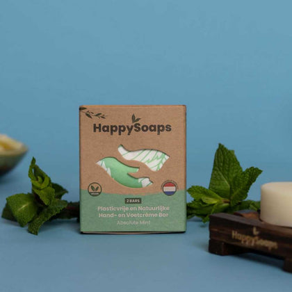 HappySoaps Absolute Mint Hand- en Voetcrème Bar - 40gr