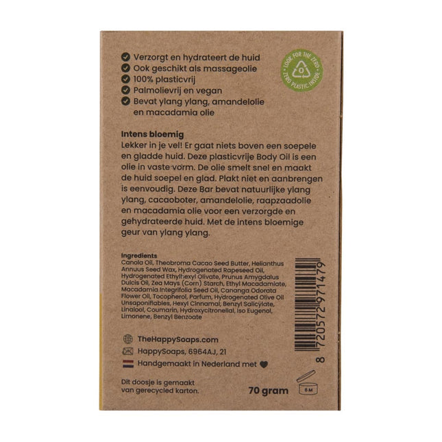 HappySoaps Body Oil Bar Exotic Ylang Ylang  - 70g