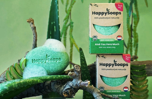 HappySoaps Body Wash Bar Aloe You Vera Much  - 70gr