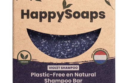 HappySoaps Bright Violet Blond- en Zilver Haar Shampoo Bar - 70g.