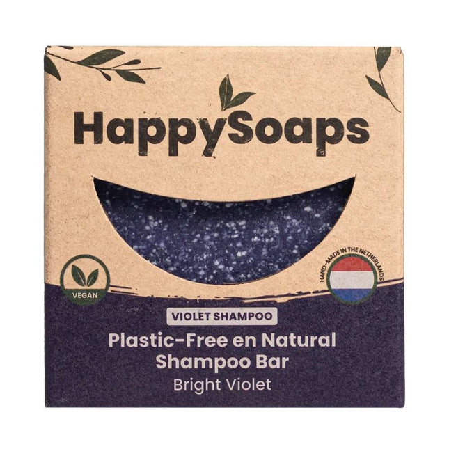 HappySoaps Bright Violet Blond- en Zilver Haar Shampoo Bar - 70g.