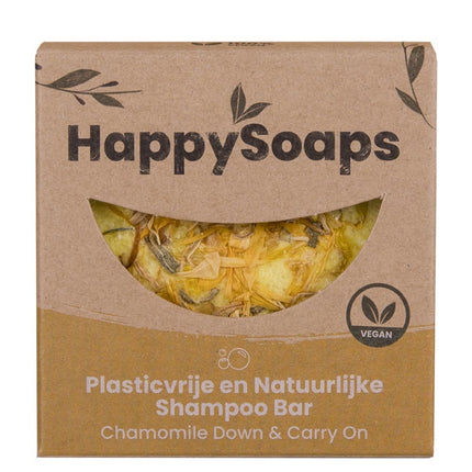 HappySoaps Chamomile Down & Carry On Shampoo Bar - 70g.