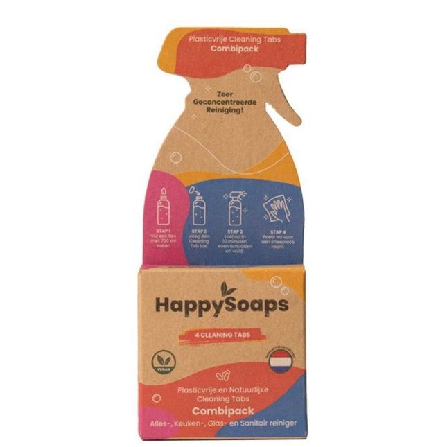 HappySoaps Cleaning Tabs Combipack - Alles-, keuken-, glas- en sanitairreiniger - 32g