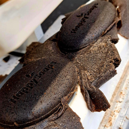 HappySoaps Face & Body Scrub Bar Scrubpuccino - 70gr