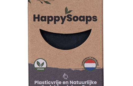 HappySoaps Gezichtsreiniger Bar Sandalwood & Houtskool  - 70g