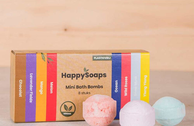HappySoaps Mini Bath Bombs Herbal Sweets - 8st