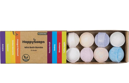 HappySoaps Mini Bath Bombs Tropical Fruits - 8st