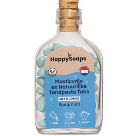 HappySoaps Natuurlijke Tandpasta Tabs Met Fluoride Spearmint - 62st