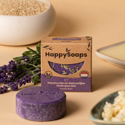 HappySoaps Purple Rain Shampoo Bar - 70g.
