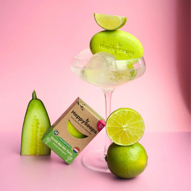 HappySoaps Scrub Bar Gin Tonic - 81gr