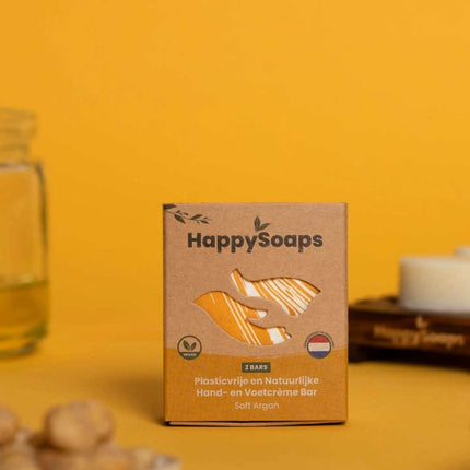 HappySoaps Soft Argan Hand- en Voetcrème Bar - 40gr