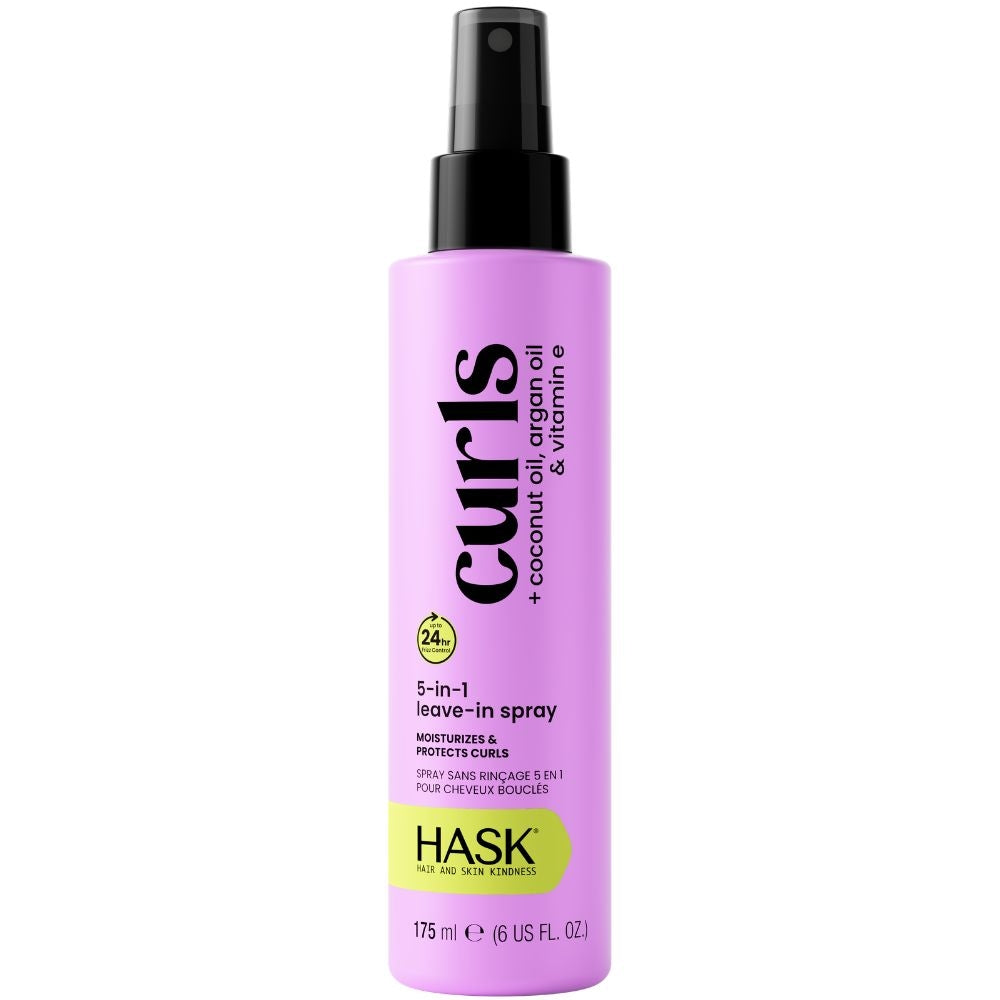 HASK Curls + Argan, Coconut & Vitamin E Oils 5-in-1 Leave-In Spray - 175ml