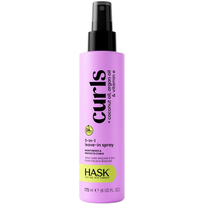 HASK Curls + Argan, Coconut & Vitamin E Oils 5-in-1 Leave-In Spray - 175ml