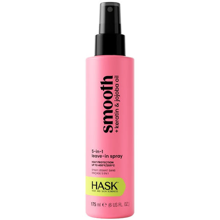 HASK Smooth + Keratin & Jojoba Oil 5-in-1 Leave-In Spray - 175ml