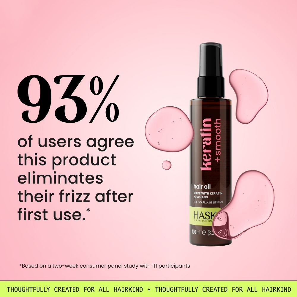 HASK Smooth + Keratin & Jojoba Oil 5-in-1 Leave-In Spray - 175ml