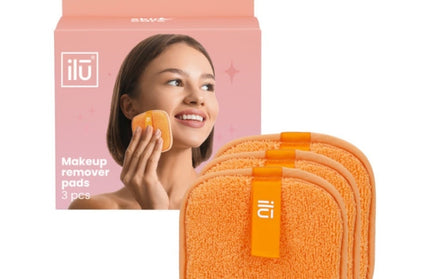 ilu Reusable Makeup Remover Pads Orange - 3pcs