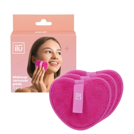 ilu Reusable Makeup Remover Pads Pink - 3pcs