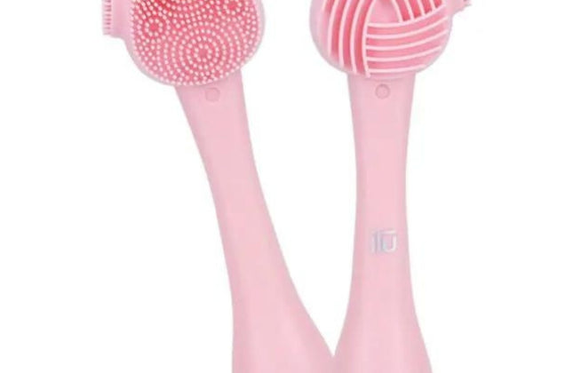 ilu Silicone Face Cleansing Brush Multi-Textured - Pink