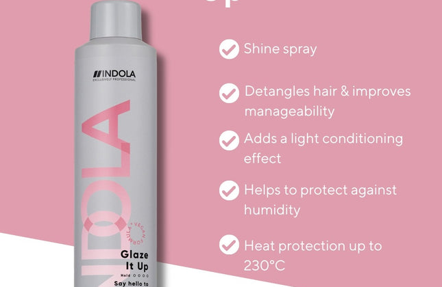 Indola Smooth Glaze It Up Shine Spray - 300ml