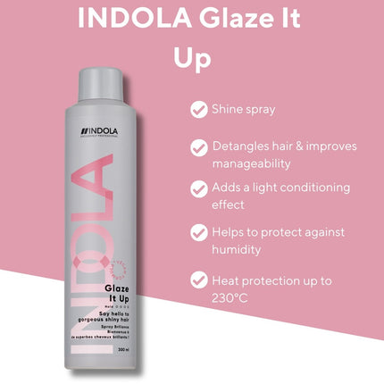 Indola Smooth Glaze It Up Shine Spray - 300ml