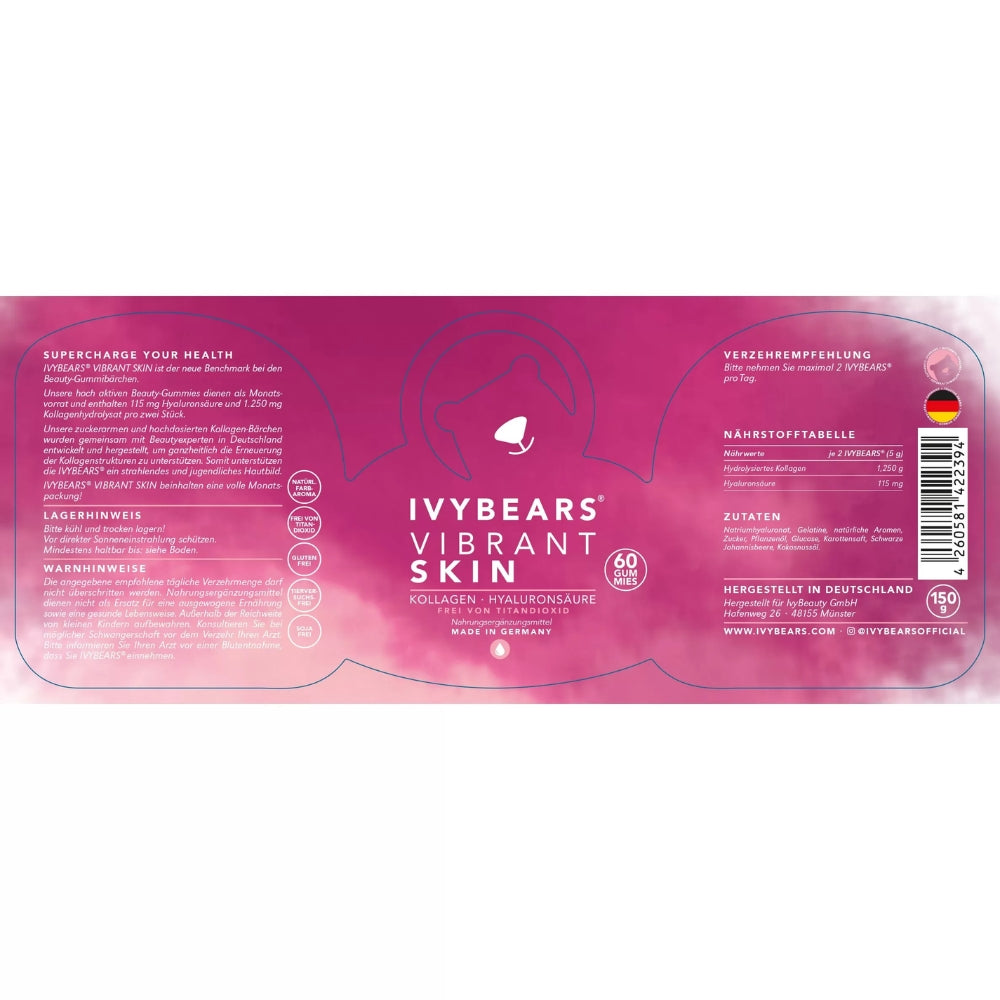 Ivybears Vibrant Skin Gummies - 60st