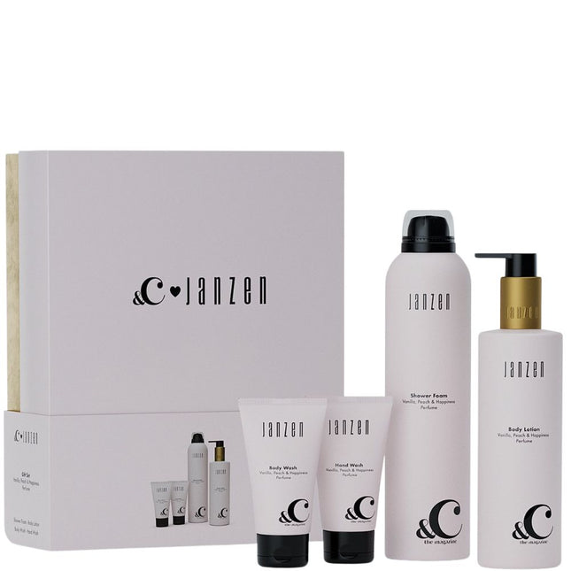 Janzen Gift Set &C Vanilla Peach & Happiness - 2x250+2x40ml
