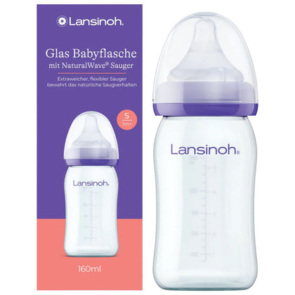 Lansinoh NaturalWave Glazen Babyfles - 160 ml