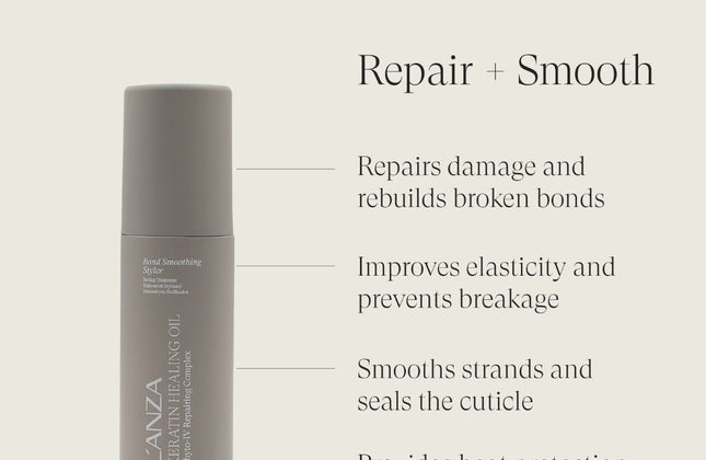 LANZA Keratin Healing Oil Bond Smoothing Styler - 140ml