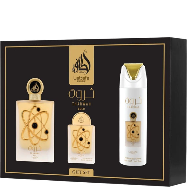 Lattafa Pride Tharwah Gold Eau de Parfum Giftset
